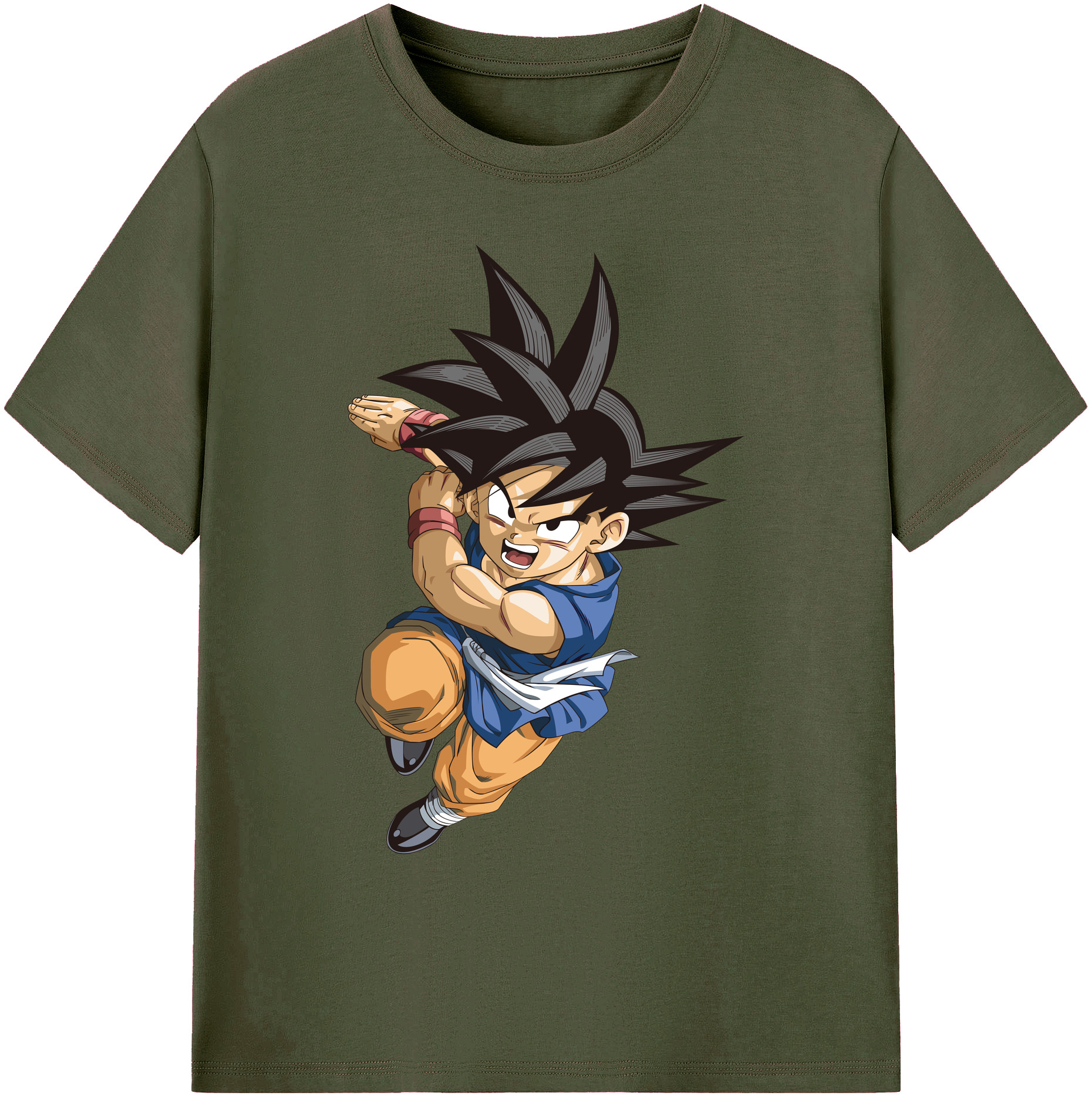 （画像用） ドラゴンボール 孫悟空（そん ごくう）Son Goku カカロット DRAGON BALL Kakarotto 綿100％ メンズ半袖Tシャツ｜肌触りやわらか＆通気性